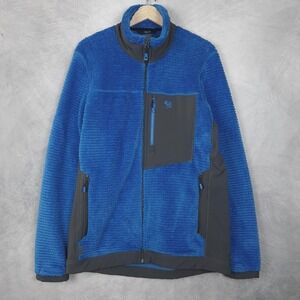 Mountain Hardwear Jacket Mens Large Blue Polartec Monkey Fleece Full Zip Hiking